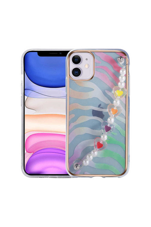 İphone 12 Uyumlu Klfs Pilla Kılıf-Pembe-Yeşil