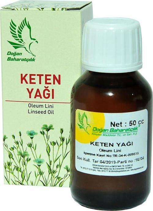 Baharatçılık Keten Yağı 50cc Doğal Saf Cam Şişe