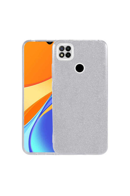 Redmi 9C Kılıf Klfs Shining Silikon - Gümüş