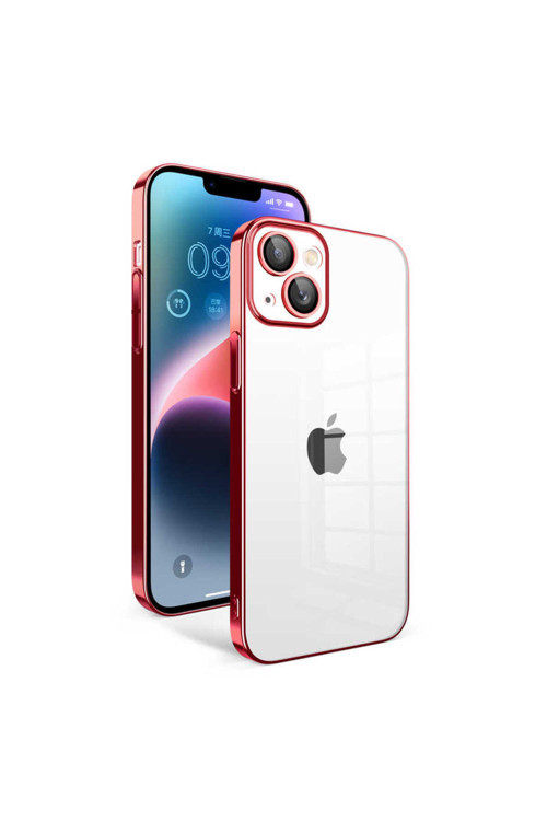 Apple İphone 14 Plus Kılıf Kamera Korumalı Renkli Çerçeveli Zore Garaj Kapak
