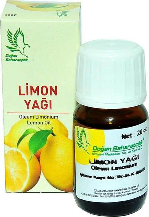 Baharatçılık Limon Yağı 20 ML Doğal Saf Cam Şişe