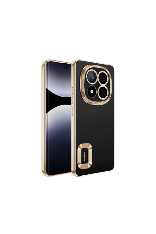 Redmi Note 14 Pro 5G Kılıf Kamera Korumalı Logo Gösteren Klfs Omega Kapak - Gold