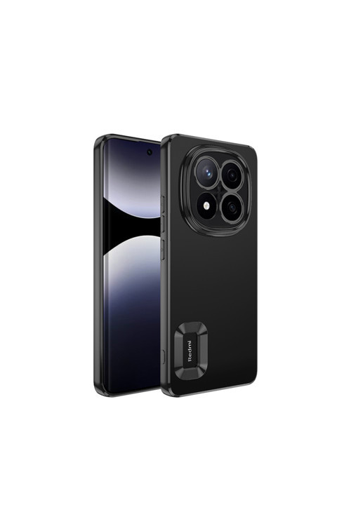 Redmi Note 14 Pro 5G Kılıf Kamera Korumalı Logo Gösteren Klfs Omega Kapak - Siyah