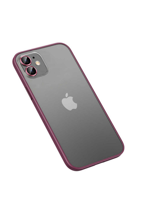 İphone 12 Uyumlu Klfs Retro Kılıf-Koyu Mor
