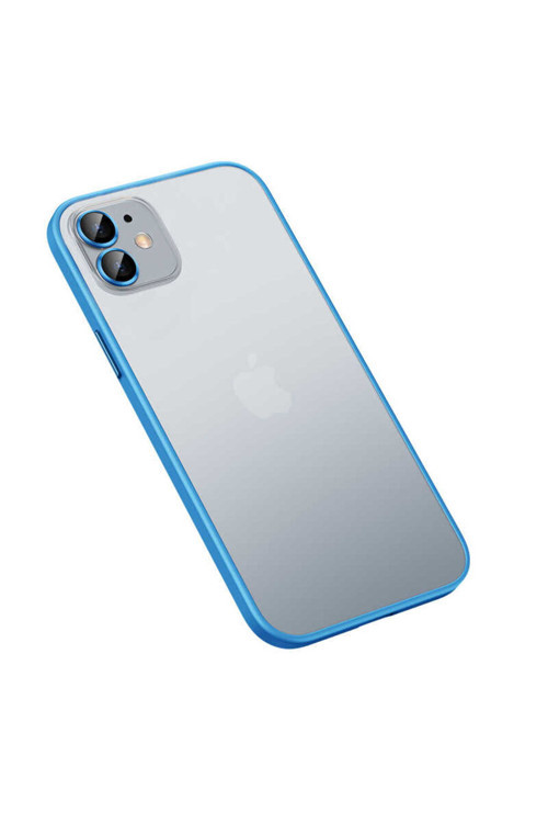 İphone 12 Uyumlu Klfs Retro Kılıf-Mavi