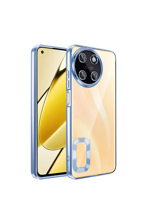 Realme 11 4G Kılıf Kamera Korumalı Logo Gösteren Klfs Omega Kapak - Sierra Mavi