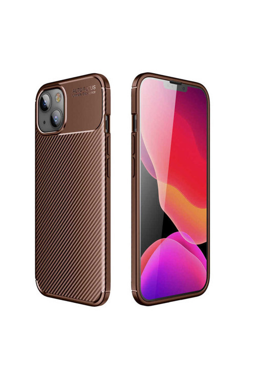 İphone 13 Mini Uyumlu Klfs Negro Silikon Kılıf-Kahverengi