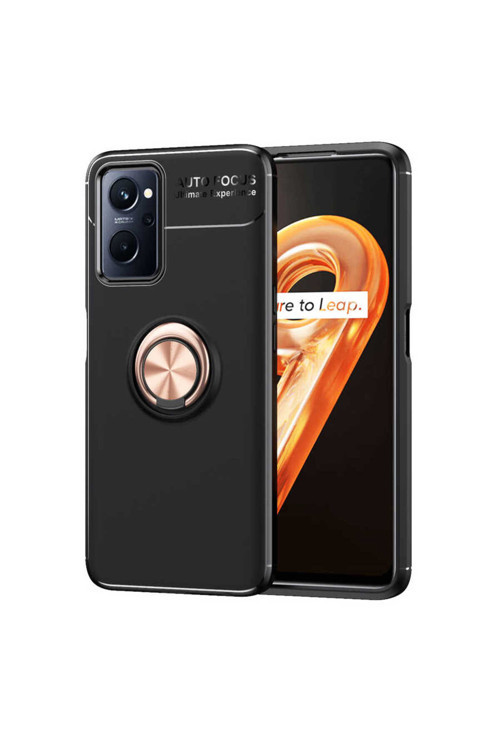 A76 Kılıf Klfs Ravel Silikon Kapak - Siyah-Rose Gold