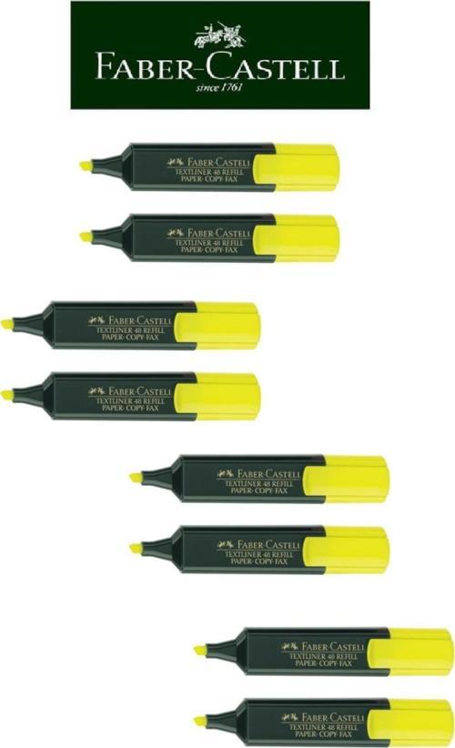 Faber-Castell Fosforlu Kalem Canlı Renkler 8'li Sarı