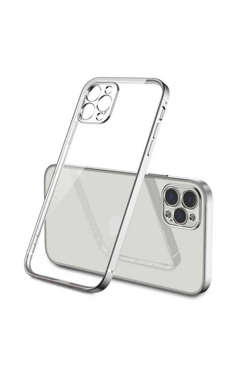 İphone 12 Pro Uyumlu Klfs Gbox Kılıf-Gümüş