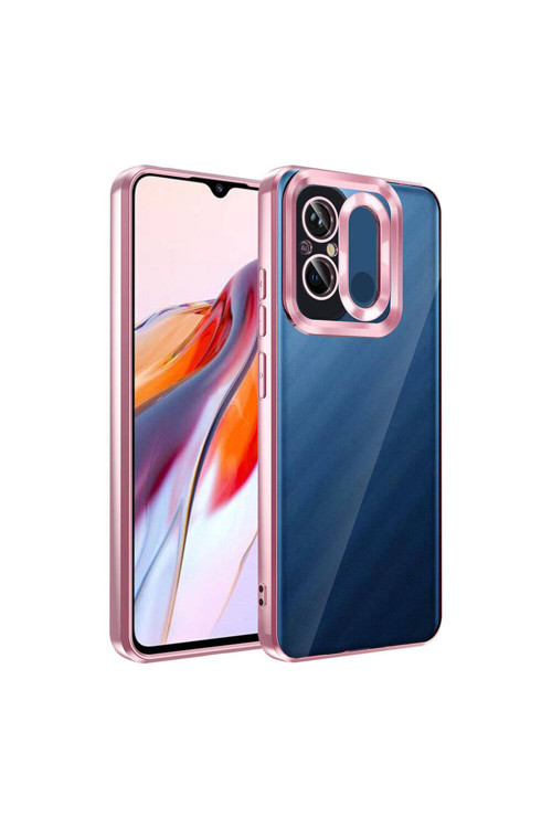 Redmi 12C Kılıf Kamera Korumalı Logo Gösteren Klfs Omega Kapak - Rose Gold