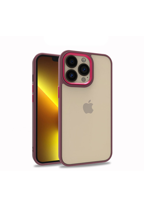 İphone 13 Pro Uyumlu Klfs Flora Kılıf-Kırmızı