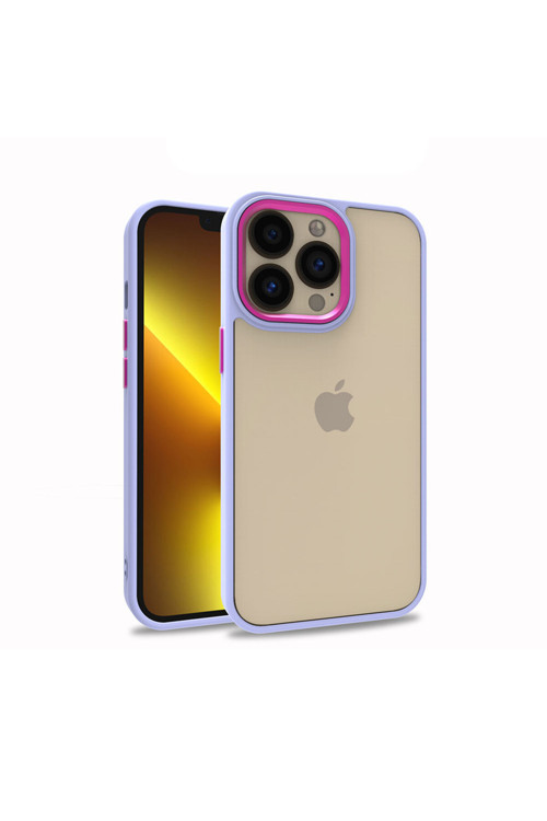 İphone 13 Pro Uyumlu Klfs Flora Kılıf-Lila