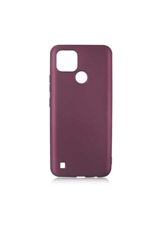 Realme C21 Kılıf Klfs Premier Silikon Kapak - Mürdüm