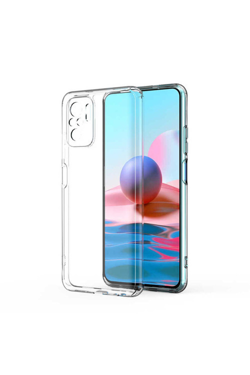 Redmi Note 10 Kılıf Klfs Kamera Korumalı Süper Silikon Kapak - Renksiz