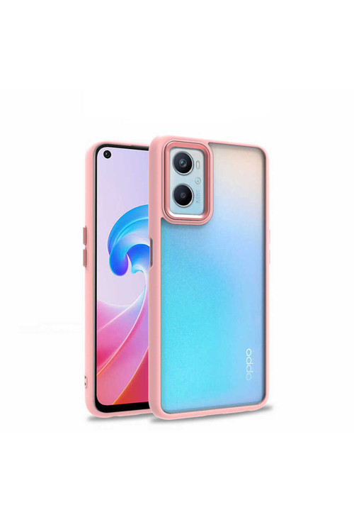 A96 4G Kılıf Klfs Flora Kapak - Rose Gold