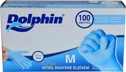 Pudrasız Mavi Nitril Eldiven Orta Boy (M) 100 Lü Paket