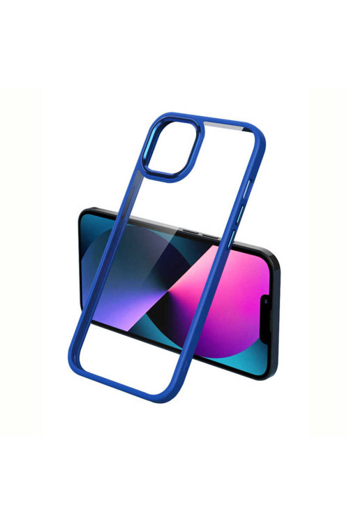İphone 12 Pro Uyumlu Klfs Krom Kılıf-Lacivert