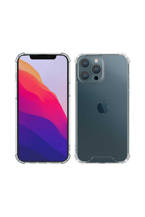 İphone 13 Pro Max Uyumlu Klfs Kamera Korumalı Nitro Anti Shock Silikon-Renksiz