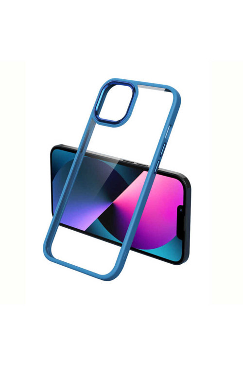 İphone 12 Pro Uyumlu Klfs Krom Kılıf-Mavi
