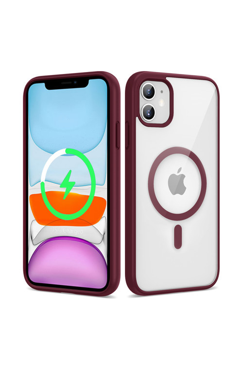 İphone 11 Uyumlu Kılıf Magsafe Wireless Şarj Özellikli Silikon Zore Ege Kapak