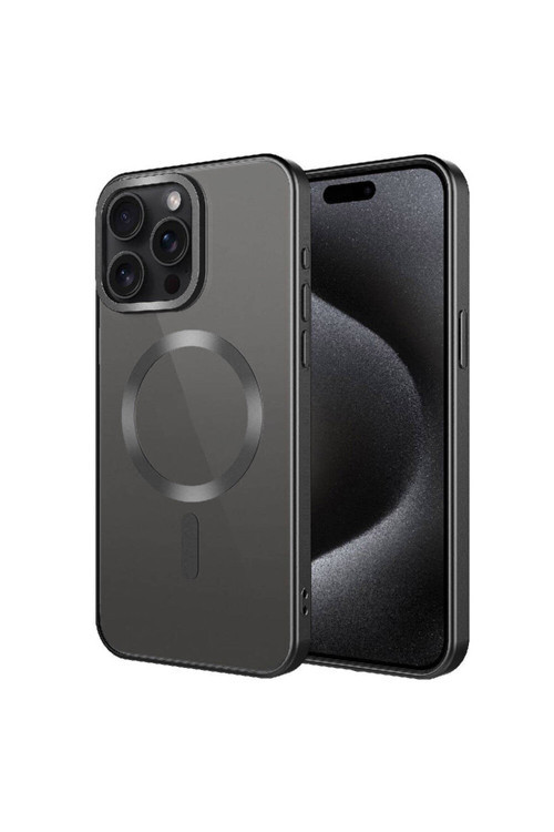 Apple İphone 15 Pro Max Kılıf Mat Tasarımlı Magsafe Wireless Şarj Özellikli Zore Mat Setro Kapak