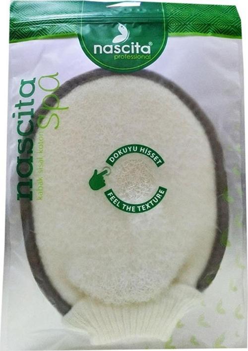 Kabak Sisal Koton Lifli Lastikli Eldiven Kese 16CMx22CM