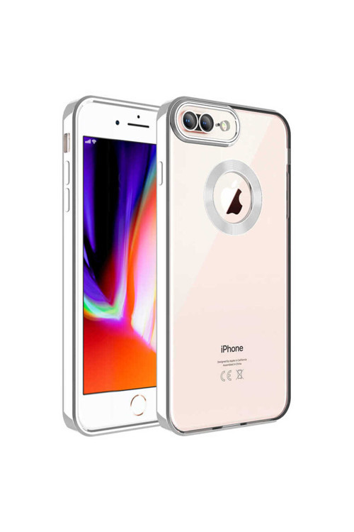 Apple İphone 8 Plus Kılıf Kamera Korumalı Kenarı Renkli Zore Omega Kapak