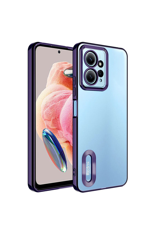 Xiaomi Redmi Note 12 4G Kılıf Kamera Korumalı Kenarı Renkli Zore Omega Kapak