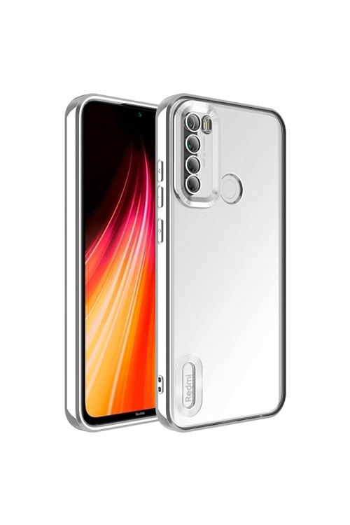 Xiaomi Redmi Note 8 Uyumlu Kılıf Kamera Korumalı Logo Gösteren Omega Kapak