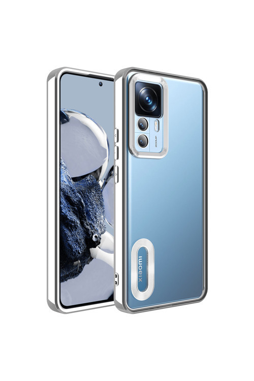 Xiaomi Mi 12T Pro Uyumlu Kılıf Kamera Korumalı Logo Gösteren Kapak