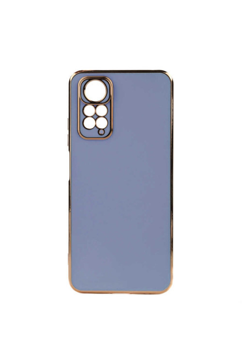 Xiaomi Redmi Note 11S Global Kılıf Kamera Korumalı Gold Kenarlı Silikon Kapak