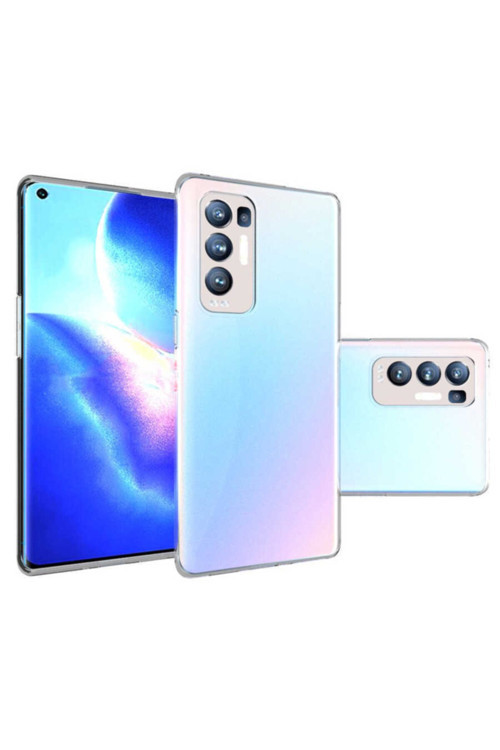 Oppo Reno 5 Pro 5G Uyumlu Kılıf Şeffaf Süper Silikon Kamera Korumalı