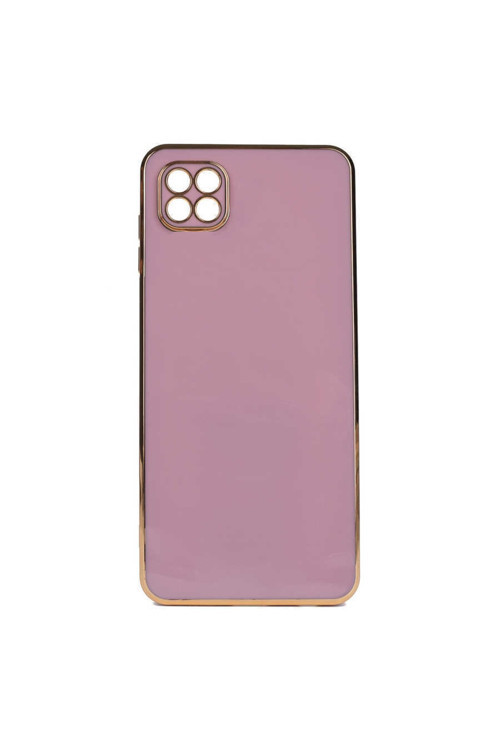 Xiaomi Redmi 9C Kılıf Kamera Korumalı Gold Kenarlı Silikon Kapak