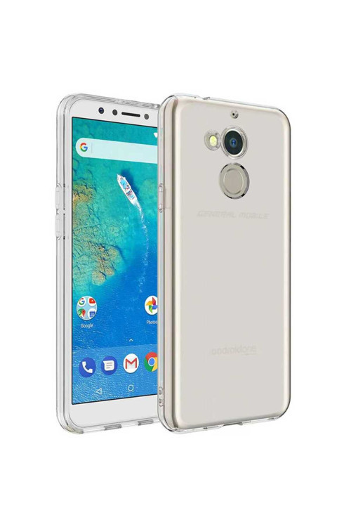 General Mobile 8 Kılıf Zore Kamera Korumalı Şeffaf Süper Silikon Kapak