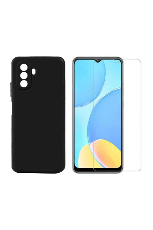Huawei Nova Y70 Kılıf Mat Esnek Silikon Kapak + Nano Cam Ekran Koruyucu