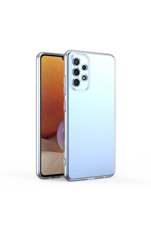 Galaxy A72 Uyumlu Kılıf Kamera Korumalı Şeffaf Süper Silikon Kapak