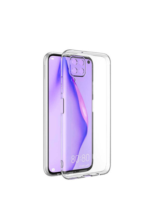 Huawei P40 Lite Kılıf Kamera Korumalı Şeffaf Süper Silikon Kapak