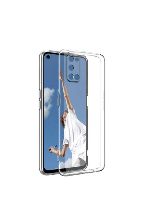 Oppo A52 Uyumlu Kılıf Kamera Korumalı Şeffaf Süper Silikon Kapak