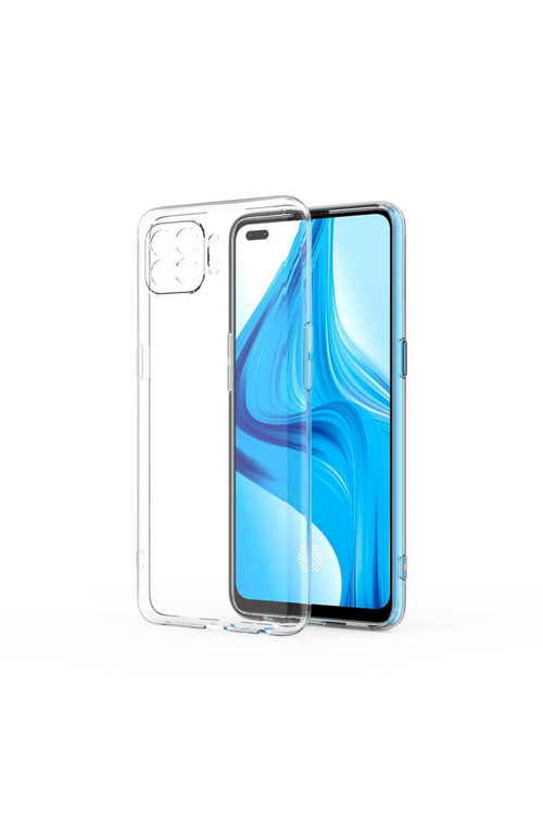 Oppo Reno 4 Lite Kılıf Kamera Korumalı Şeffaf Süper Silikon Kapak