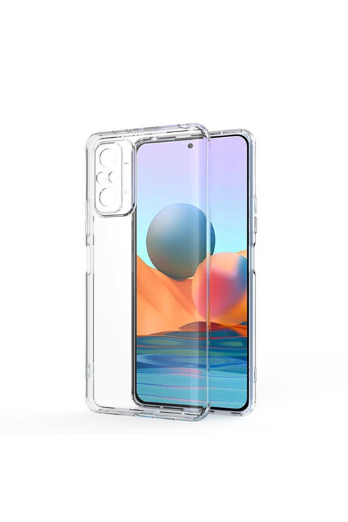 Xiaomi Redmi Note 10 Pro Uyumlu Kılıf Kamera Korumalı Şeffaf Silikon Kapak