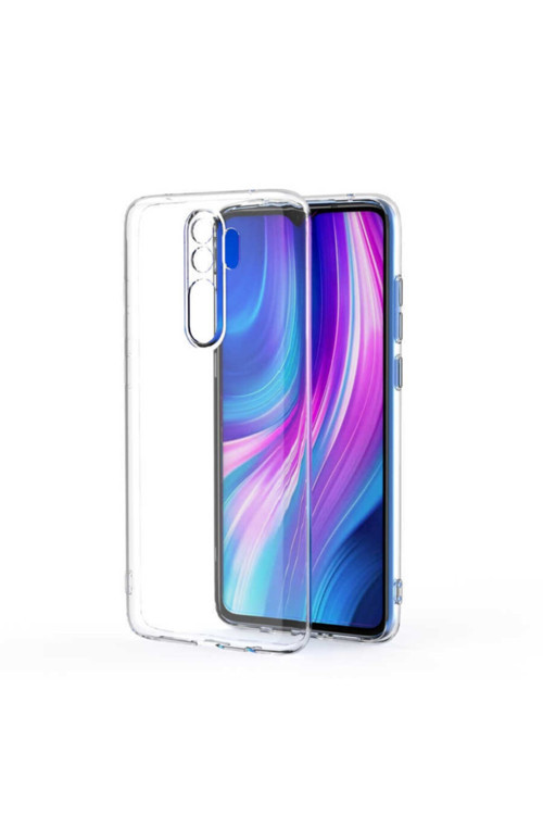 Xiaomi Redmi Note 8 Pro Uyumlu Kılıf Kamera Korumalı Şeffaf Süper Silikon Kapak