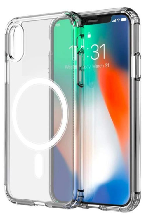 Iphone X Xs 5.8 Uyumlu Kılıf Tacsafe Wireless Manyetik Şeffaf Kapak
