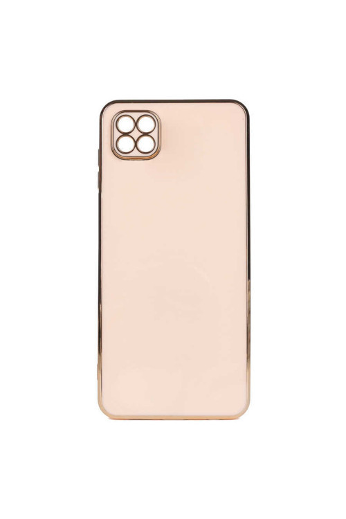 Xiaomi Redmi 9C Kılıf Kamera Korumalı Gold Kenarlı Silikon Kapak
