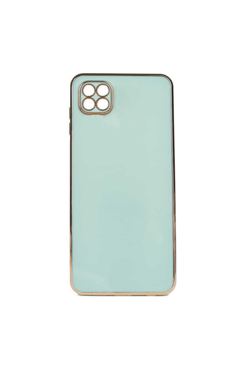 Xiaomi Redmi 9C Kılıf Kamera Korumalı Gold Kenarlı Silikon Kapak