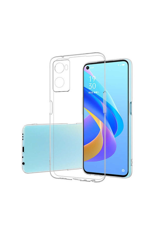 Oppo A96 4G Kılıf Şeffaf Süper Silikon Kapak