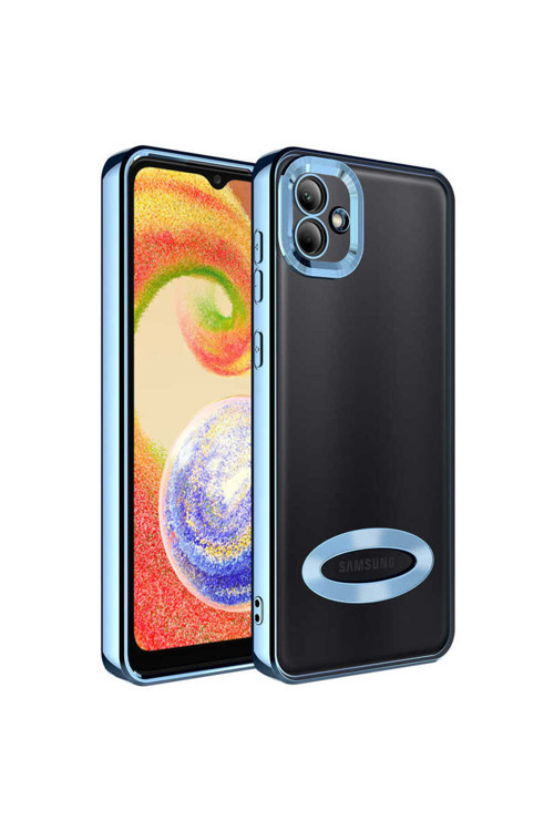 Samsung Galaxy A03 Uyumlu Kılıf Kamera Korumalı Logo Gösteren Zore Omega Kapak