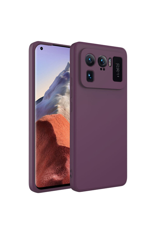 Xiaomi Mi 11 Ultra Kılıf Mara İçi Kadife Dışı Mat Lansman Kapak