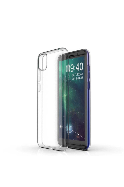 Huawei Y5P Uyumlu Kılıf Şeffaf Süper Silikon Kamera Korumalı
