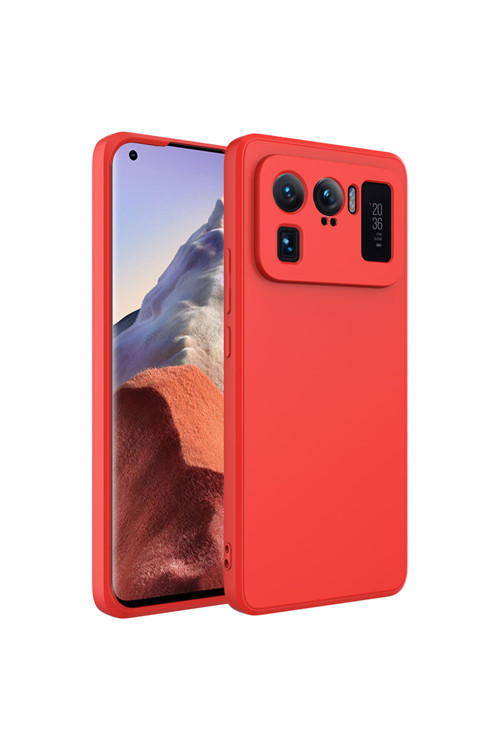 Xiaomi Mi 11 Ultra Kılıf Mara İçi Kadife Dışı Mat Lansman Kapak